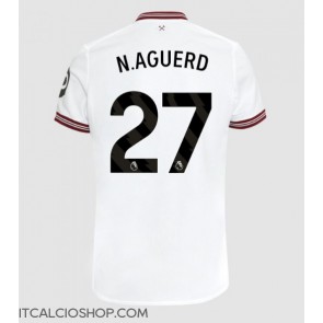 West Ham United Nayef Aguerd #27 Seconda Maglia 2023-24 Manica Corta